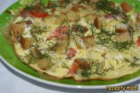 Омлет с кабачками и помидорами