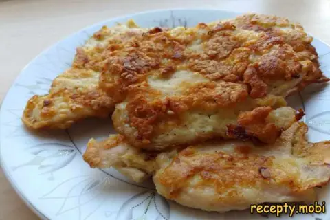 Chicken Cutlets in Batter Fried in a Pan