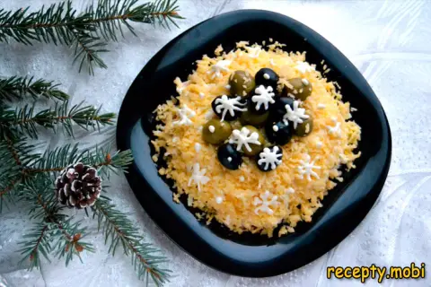 Салат «Первый снег» с куриной грудкой – пошаговый рецепт в домашних условиях