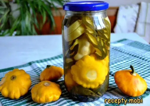 Pickled Patissons with Zucchini for Winter
