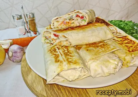 Homemade Chicken Shawarma in Lavash