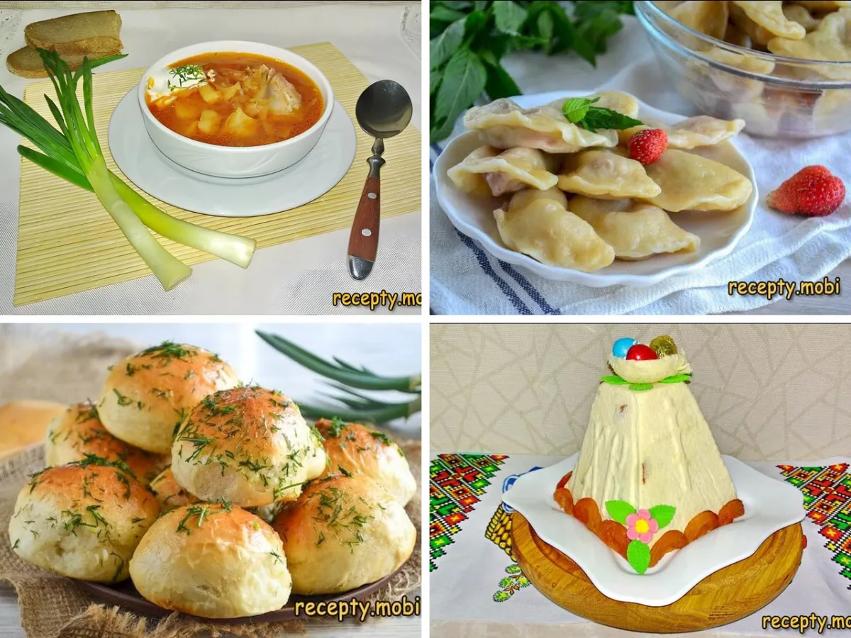Украинская кухня: борщ, вареники с вишней, чесночные пампушки и творожная пасха